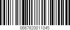 Código de barras (EAN, GTIN, SKU, ISBN): '0667820011045'