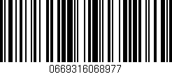 Código de barras (EAN, GTIN, SKU, ISBN): '0669316068977'