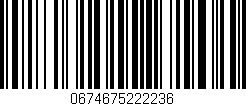 Código de barras (EAN, GTIN, SKU, ISBN): '0674675222236'