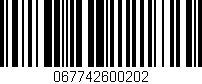 Código de barras (EAN, GTIN, SKU, ISBN): '067742600202'