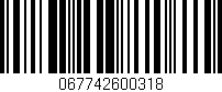 Código de barras (EAN, GTIN, SKU, ISBN): '067742600318'