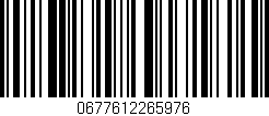 Código de barras (EAN, GTIN, SKU, ISBN): '0677612265976'