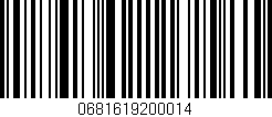Código de barras (EAN, GTIN, SKU, ISBN): '0681619200014'
