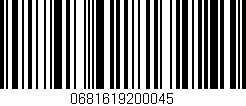 Código de barras (EAN, GTIN, SKU, ISBN): '0681619200045'