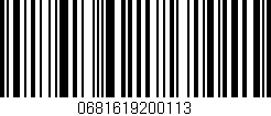 Código de barras (EAN, GTIN, SKU, ISBN): '0681619200113'