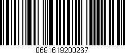 Código de barras (EAN, GTIN, SKU, ISBN): '0681619200267'