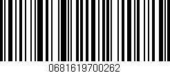 Código de barras (EAN, GTIN, SKU, ISBN): '0681619700262'