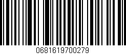 Código de barras (EAN, GTIN, SKU, ISBN): '0681619700279'