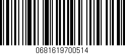 Código de barras (EAN, GTIN, SKU, ISBN): '0681619700514'