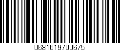 Código de barras (EAN, GTIN, SKU, ISBN): '0681619700675'