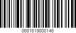 Código de barras (EAN, GTIN, SKU, ISBN): '0681619800146'