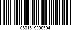 Código de barras (EAN, GTIN, SKU, ISBN): '0681619800504'