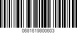 Código de barras (EAN, GTIN, SKU, ISBN): '0681619800603'