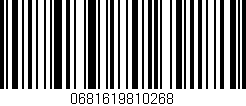 Código de barras (EAN, GTIN, SKU, ISBN): '0681619810268'