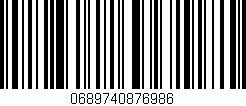 Código de barras (EAN, GTIN, SKU, ISBN): '0689740876986'