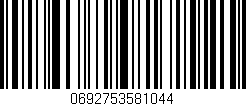 Código de barras (EAN, GTIN, SKU, ISBN): '0692753581044'