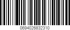Código de barras (EAN, GTIN, SKU, ISBN): '0694026832310'