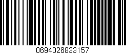 Código de barras (EAN, GTIN, SKU, ISBN): '0694026833157'