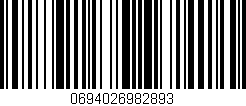 Código de barras (EAN, GTIN, SKU, ISBN): '0694026982893'