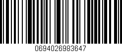 Código de barras (EAN, GTIN, SKU, ISBN): '0694026983647'