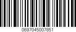 Código de barras (EAN, GTIN, SKU, ISBN): '0697045007851'