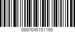 Código de barras (EAN, GTIN, SKU, ISBN): '0697045151165'