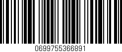 Código de barras (EAN, GTIN, SKU, ISBN): '0699755366891'