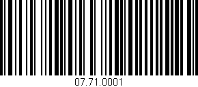 Código de barras (EAN, GTIN, SKU, ISBN): '07.71.0001'