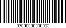 Código de barras (EAN, GTIN, SKU, ISBN): '07000000000003'