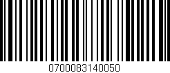 Código de barras (EAN, GTIN, SKU, ISBN): '0700083140050'