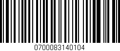 Código de barras (EAN, GTIN, SKU, ISBN): '0700083140104'