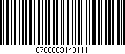 Código de barras (EAN, GTIN, SKU, ISBN): '0700083140111'