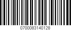 Código de barras (EAN, GTIN, SKU, ISBN): '0700083140128'