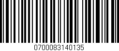Código de barras (EAN, GTIN, SKU, ISBN): '0700083140135'