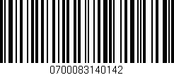 Código de barras (EAN, GTIN, SKU, ISBN): '0700083140142'