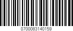 Código de barras (EAN, GTIN, SKU, ISBN): '0700083140159'