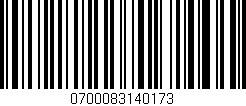 Código de barras (EAN, GTIN, SKU, ISBN): '0700083140173'