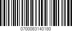 Código de barras (EAN, GTIN, SKU, ISBN): '0700083140180'