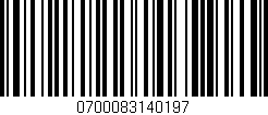 Código de barras (EAN, GTIN, SKU, ISBN): '0700083140197'