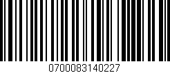 Código de barras (EAN, GTIN, SKU, ISBN): '0700083140227'