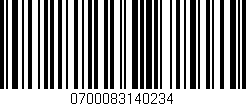 Código de barras (EAN, GTIN, SKU, ISBN): '0700083140234'