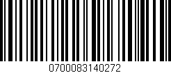 Código de barras (EAN, GTIN, SKU, ISBN): '0700083140272'