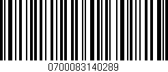 Código de barras (EAN, GTIN, SKU, ISBN): '0700083140289'