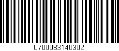 Código de barras (EAN, GTIN, SKU, ISBN): '0700083140302'