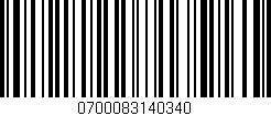 Código de barras (EAN, GTIN, SKU, ISBN): '0700083140340'
