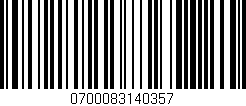 Código de barras (EAN, GTIN, SKU, ISBN): '0700083140357'