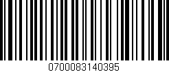 Código de barras (EAN, GTIN, SKU, ISBN): '0700083140395'