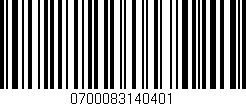 Código de barras (EAN, GTIN, SKU, ISBN): '0700083140401'