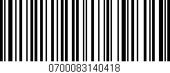 Código de barras (EAN, GTIN, SKU, ISBN): '0700083140418'