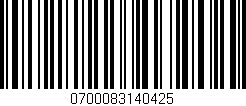 Código de barras (EAN, GTIN, SKU, ISBN): '0700083140425'